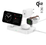 4smarts Qi2 Ladestation Trident mit Charger für Apple Watch, weiß
