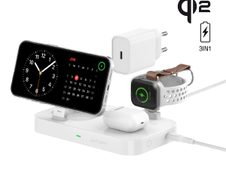 4smarts Qi2 Ladestation Trident mit Charger für Apple Watch, weiß