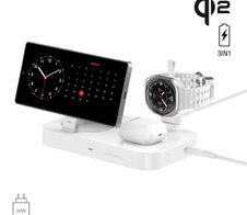 4smarts Qi2 Ladestation Trident mit Charger für Samsung Watch, weiß