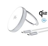4smarts Qi2 Charger Kickstand silber / weiß