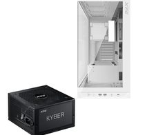 ADATA XPG PC-Gehäuse Invader X Midi-Tower ohne Lüfter weiß + Netzteil Kyber 750W