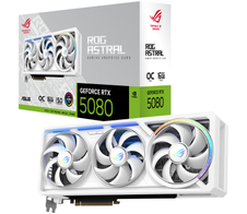 ASUS ROG Astral GeForce RTX 5080 16GB GDDR7 Gaming Grafikkarte Weiß OC Edition