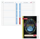 ROTH Hausaufgabenheft für clevere Faule Cool Monkey liniert DIN A5 104 Blätter