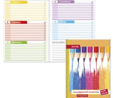 ROTH Hausaufgabenheft Klipp & Klar Buntstifte liniert DIN A5 96 Blätter