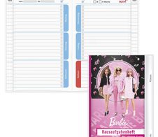 ROTH Hausaufgabenheft für clevere Faule Barbie liniert DIN A5 104 Blätter