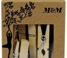 M&M Holzklammern holz 10 Stück, 1 Pack