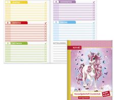 ROTH Hausaufgabenheft Klipp & Klar Einhorn liniert DIN A5 96 Blätter