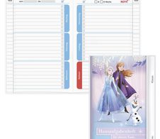 ROTH Hausaufgabenheft für clevere Faule Disney Frozen liniert DIN A5 104 Blätter