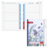 ROTH Hausaufgabenheft für clevere Faule Calm Butterfly liniert DIN A5 104 Blätter