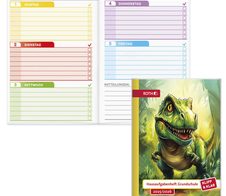 ROTH Hausaufgabenheft Klipp & Klar T-Rex liniert DIN A5 96 Blätter