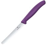 VICTORINOX Frühstücksmesser Swiss Classic silber, violett