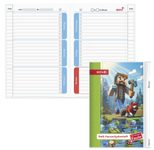 ROTH Hausaufgabenheft für clevere Faule Block Game liniert DIN A5 104 Blätter