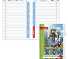 ROTH Hausaufgabenheft für clevere Faule Block Game liniert DIN A5 104 Blätter