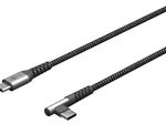 goobay USB-C USB-Kabel 2,0 m grau, schwarz, 1 St.