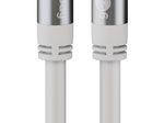 goobay F-Stecker SAT-Kabel 5,0 m weiß, 1 St.