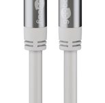 goobay F-Stecker SAT-Kabel 5,0 m weiß, 1 St.