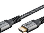 goobay HDMI 2.1 HDMI-Kabel 3,0 m grau, schwarz, 1 St.
