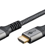 goobay HDMI 2.1 HDMI-Kabel 3,0 m grau, schwarz, 1 St.