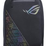 ASUS ROG Backpack BP1501G Holographic Edition (gepolstert, wasserfest, leicht, für Notebooks bis 17 Zoll) schwarz grau