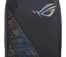 ASUS ROG Backpack BP1501G Holographic Edition (gepolstert, wasserfest, leicht, für Notebooks bis 17 Zoll) schwarz grau
