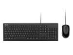 ASUS U2000 Tastatur- und Maus Set Universal Schwarz
