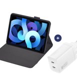 4smarts Schutzhülle DailyBiz für Apple iPad 10.9 & 11" (10. & 11. Gen) schwarz & Ladegerät PDPlug Dual 45W GaN 2C
