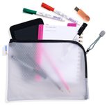 HERMA Reißverschlussbeutel transparent/schwarz