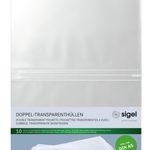 SIGEL Sichthüllen Speisekarten DIN A5 transparent glänzend 70 µm, 10 St.