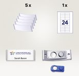 AVERY Zweckform Namensschilder, silber 68 x 22 mm