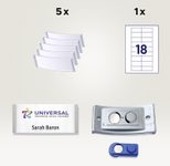 AVERY Zweckform Namensschilder, silber 70 x 30 mm