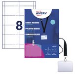 AVERY Zweckform Namensschilder, transparent  9 x 6 cm