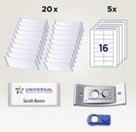 AVERY Zweckform Namensschilder, silber 80 x 34 mm