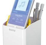 LEITZ Stiftehalter WOW Duo Colour, perlweiß/gelb