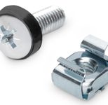 Digitus M6 Installationsschrauben-Set, 50 Stück 50x silberne Schrauben, Muttern u. Scheiben