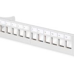 Digitus Modulares Patch Panel, geschirmt, 12-Port Blank, 1HE, 254mm (10") Rack Mount, Grau RAL 7035