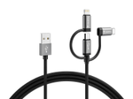 VARTA Speed Charge & Sync Kabel: 3in1 USB A auf Lightning/Micro/Type C Box