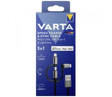 Varta Lightning, USB, 2m schwarz