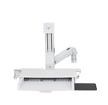 Ergotron StyleView® Steh-Sitz Combo Schwenkarm mit Ablagefläche, weiß