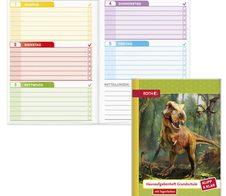 ROTH Hausaufgabenheft Klipp & Klar T-Rex Welt liniert DIN A5 96 Blätter