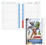 ROTH Hausaufgabenheft für clevere Faule Avengers liniert DIN A5 104 Blätter