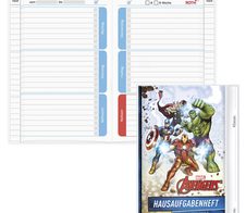 ROTH Hausaufgabenheft für clevere Faule Avengers liniert DIN A5 104 Blätter