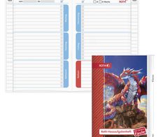 ROTH Hausaufgabenheft für clevere Faule Robo Drache liniert DIN A5 104 Blätter