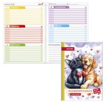 ROTH Hausaufgabenheft Klipp & Klar Hund Katze liniert DIN A5 96 Blätter