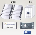 AVERY Zweckform Namensschilder, anthrazit 70 x 30 mm