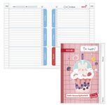 ROTH Hausaufgabenheft für clevere Faule Bubble Tea liniert DIN A5 104 Blätter