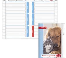 ROTH Hausaufgabenheft für clevere Faule Hund Katze liniert DIN A5 104 Blätter