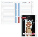 ROTH Hausaufgabenheft für clevere Faule Stinkefinger liniert DIN A5 104 Blätter