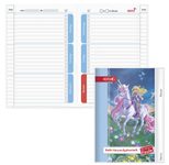 ROTH Hausaufgabenheft für clevere Faule Magisches Einhorn liniert DIN A5 104 Blätter