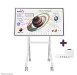 Samsung Flip Pro WM55B Flipchart 138,7 cm 55 Zoll inkl. Neomounts MOVE Go Flip FL50-515WH1 rotierbarer Rollwagen & Tray CY-TF65BBC