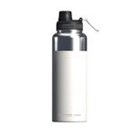 Asobu Mighty Alpine Flask isolierte Outdoorflasche aus Edelstahl - 1 Liter - weiß (TMF5 white)